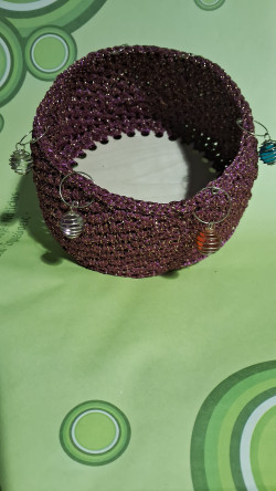 Panier crochet bordeau