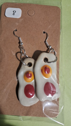 Boucles d'oreilles blanc...